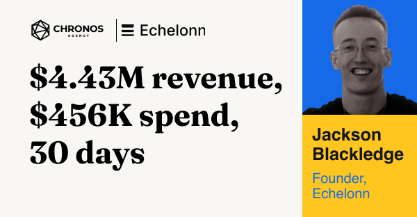 $4.43M revenue, $456K spend, 30 days