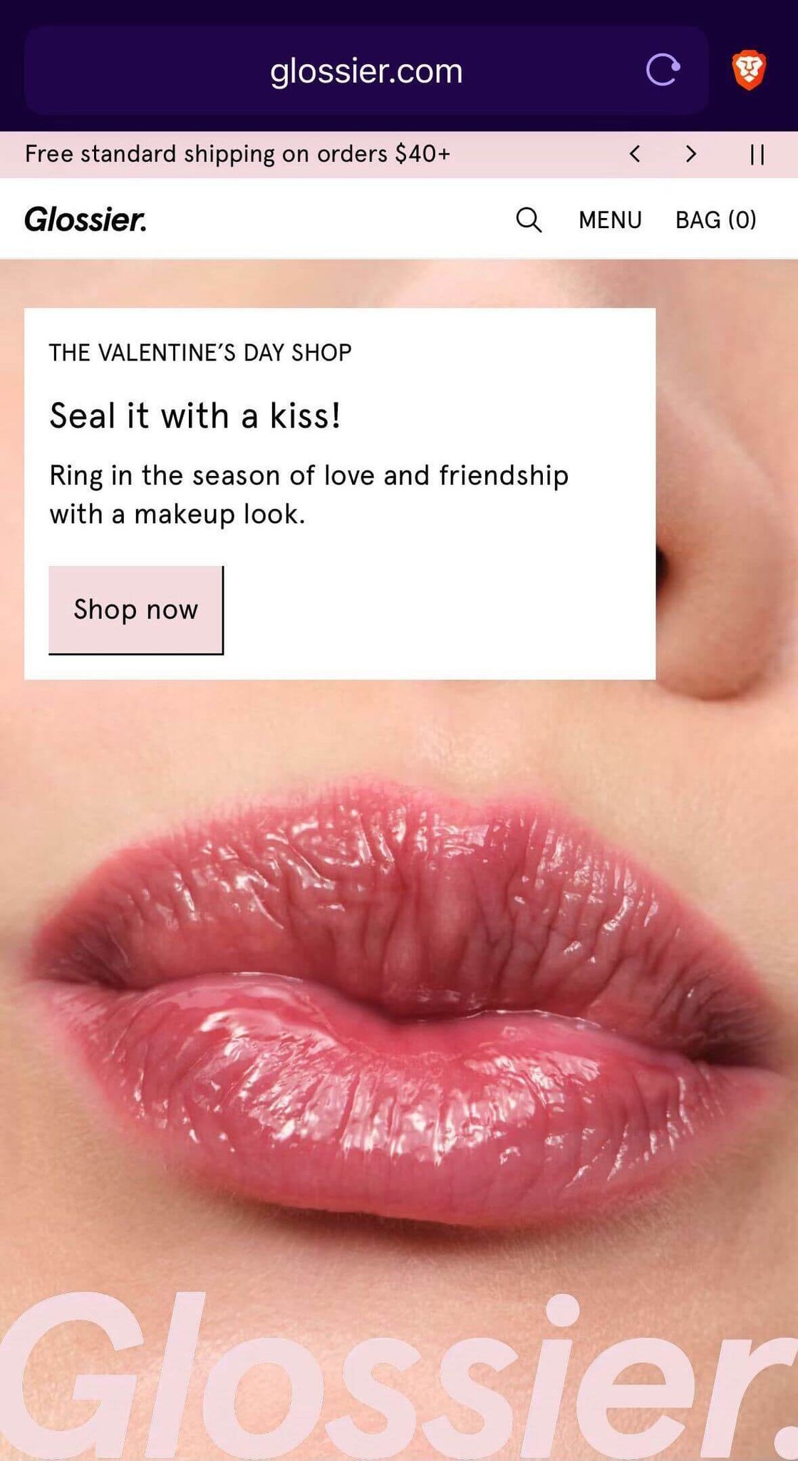 Glossier hompage (1)