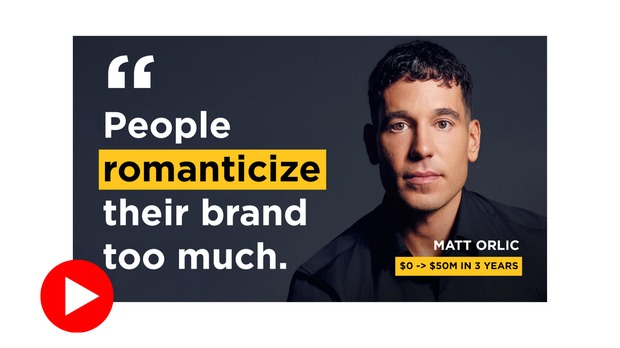 Qure Skincare $50M anti-branding interview thumbnail with Matt Orlic