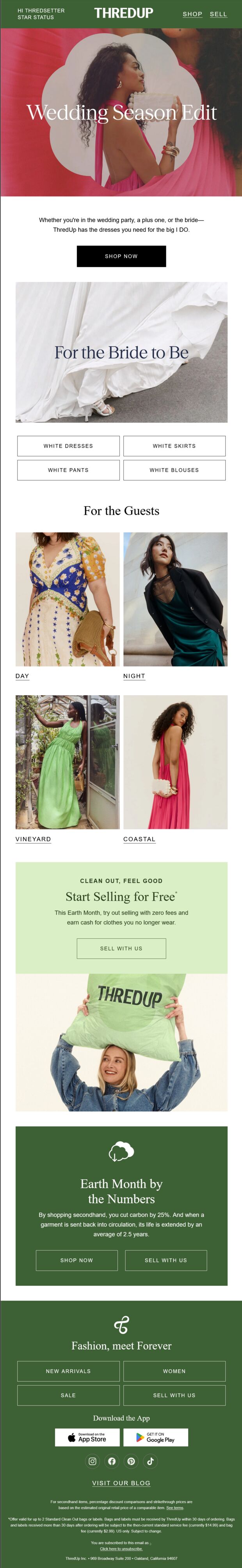 ThredUp Wedding Season Edit email