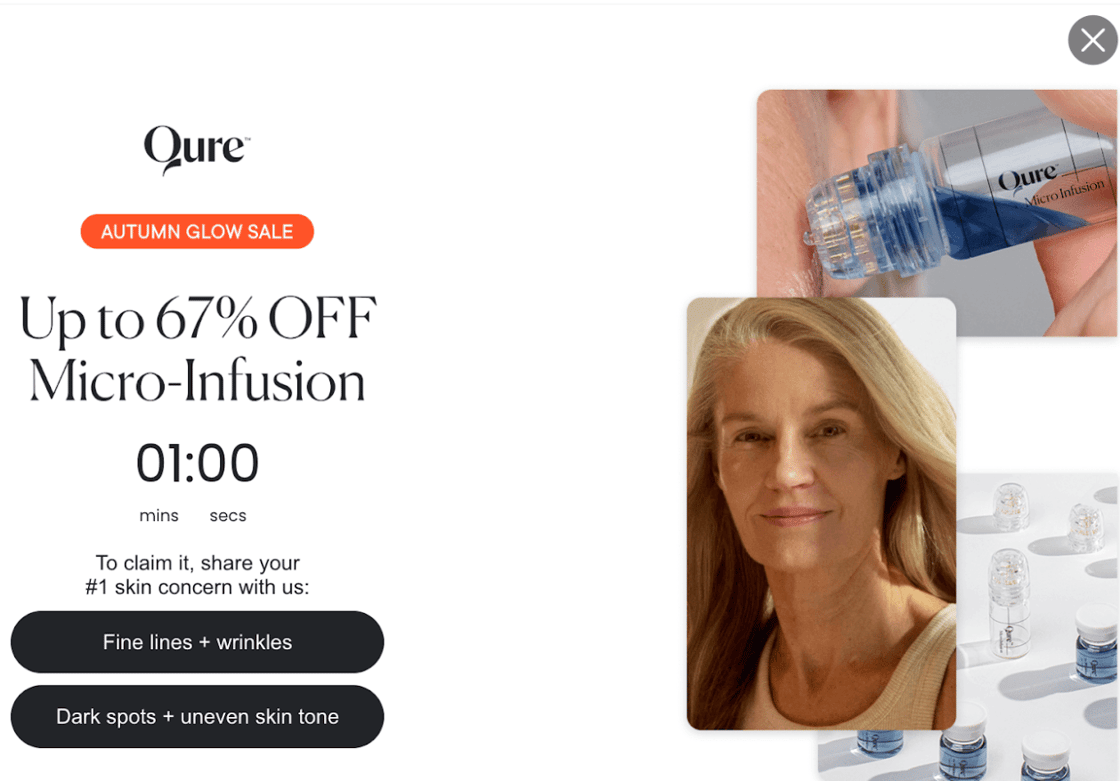 Variant A from Qure pop-up