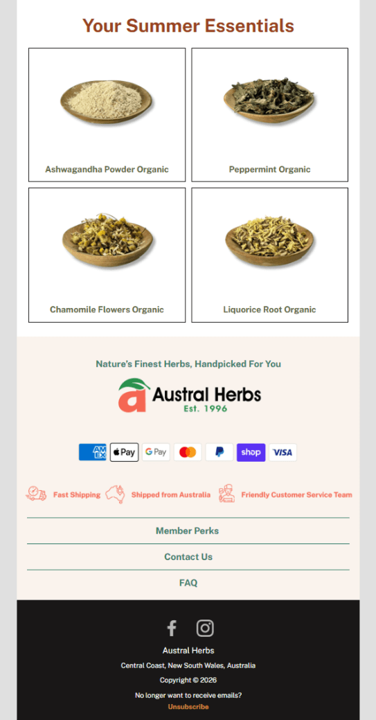 Austral Herbs'c Campaign